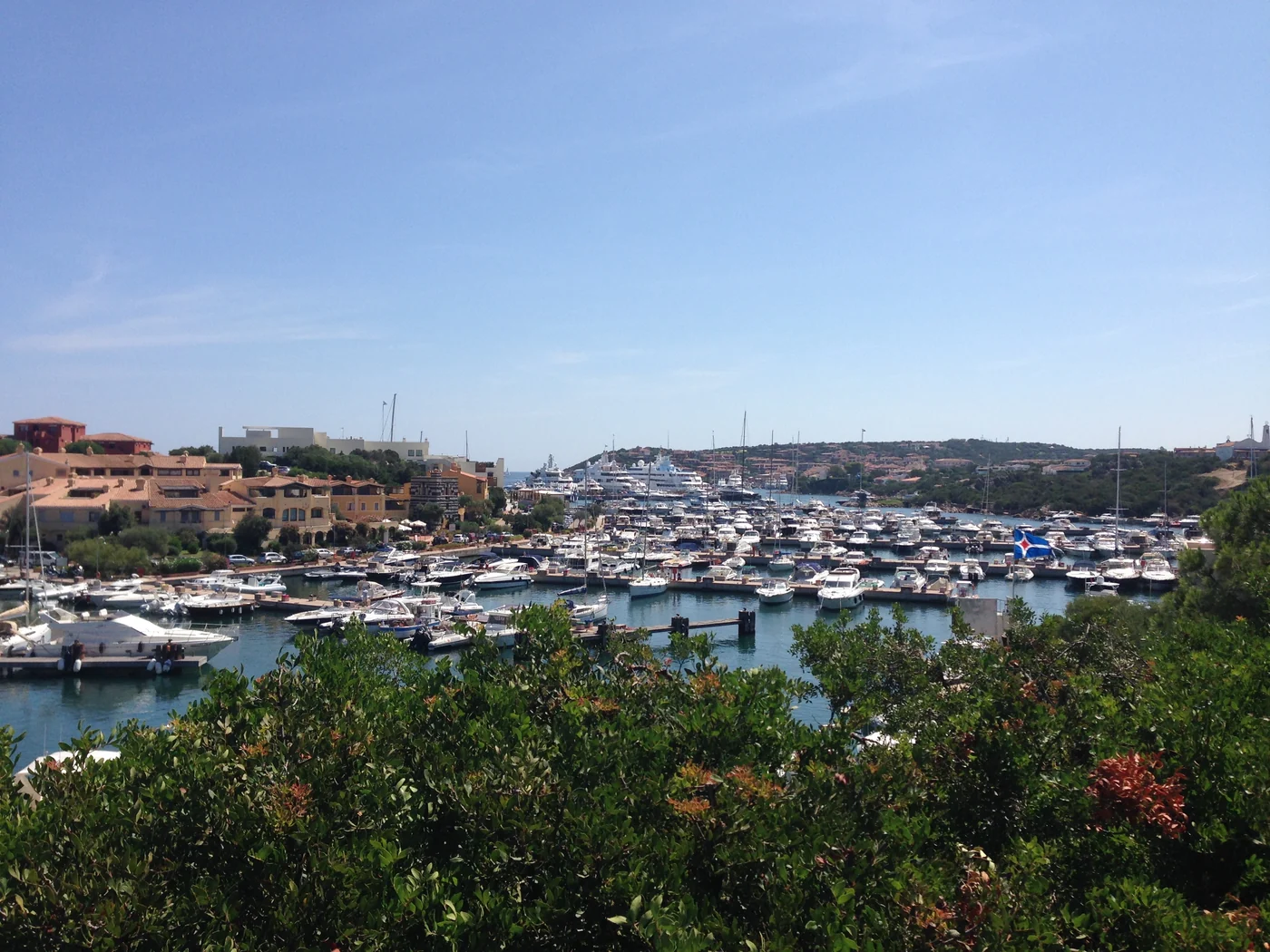 Yachts moored in the marina of Porto Cervo, Sardinia